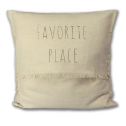 Cuscino Frangia Lino 100%...