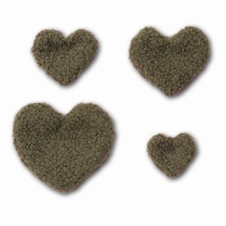 Cuore teddy verde 5x5 7x6...