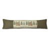 Cuscino 22x93 lungo cot/pe Jacquard +teddy verde Baita c/interno