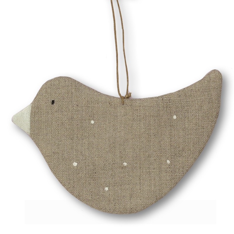 Piccottina Piatta Pois Lino Naturale  15x11