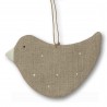 Piccottina Piatta Pois Lino Naturale  15x11